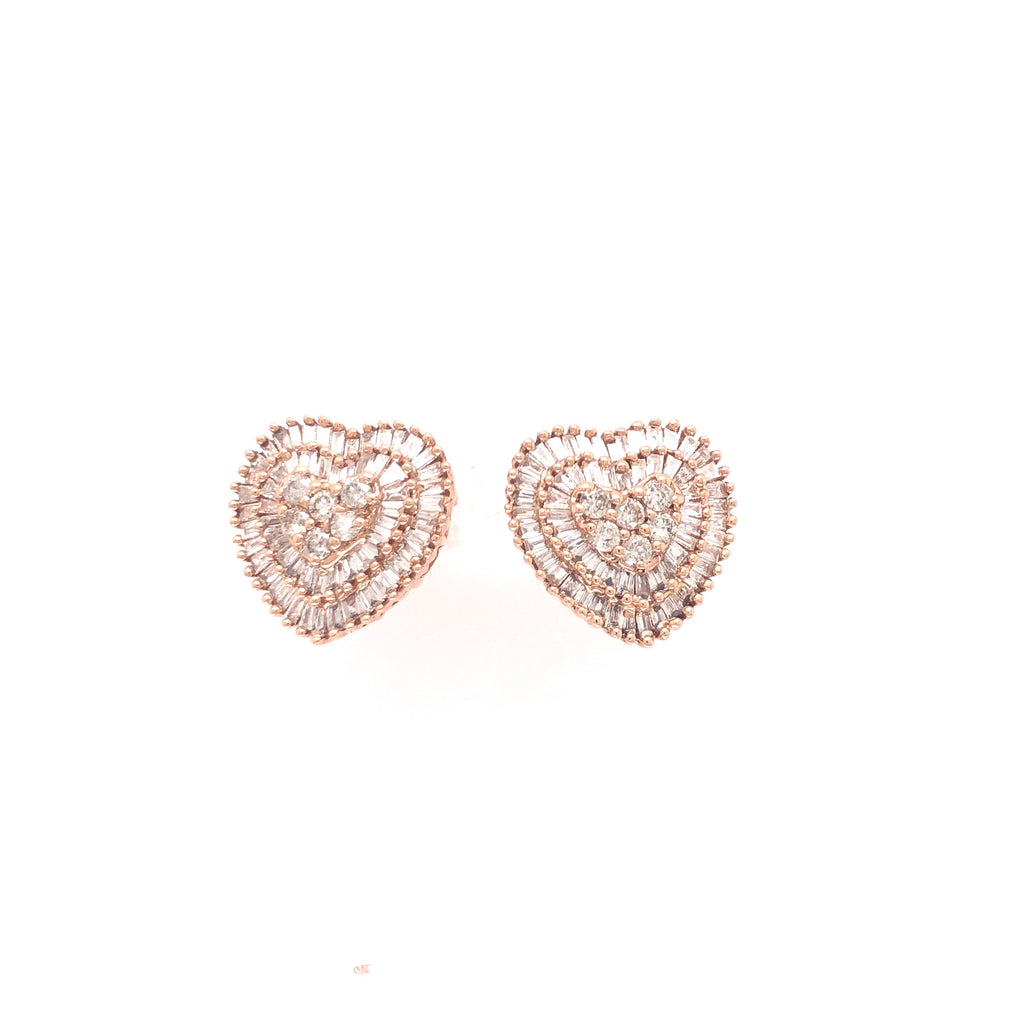 Heart Diamond Earrings
