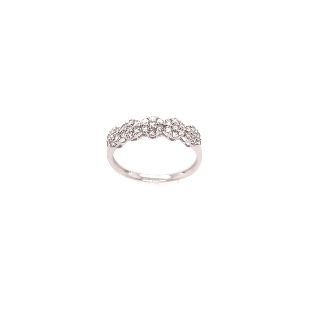 5 Flower Diamond Ring