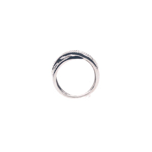 Slim Criss Cross Baguette Diamond Ring