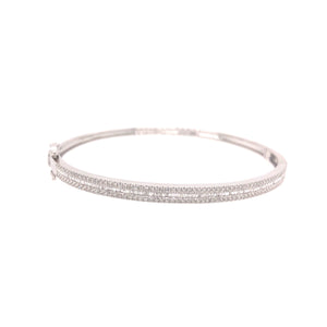 Baguette and Diamond Bangle