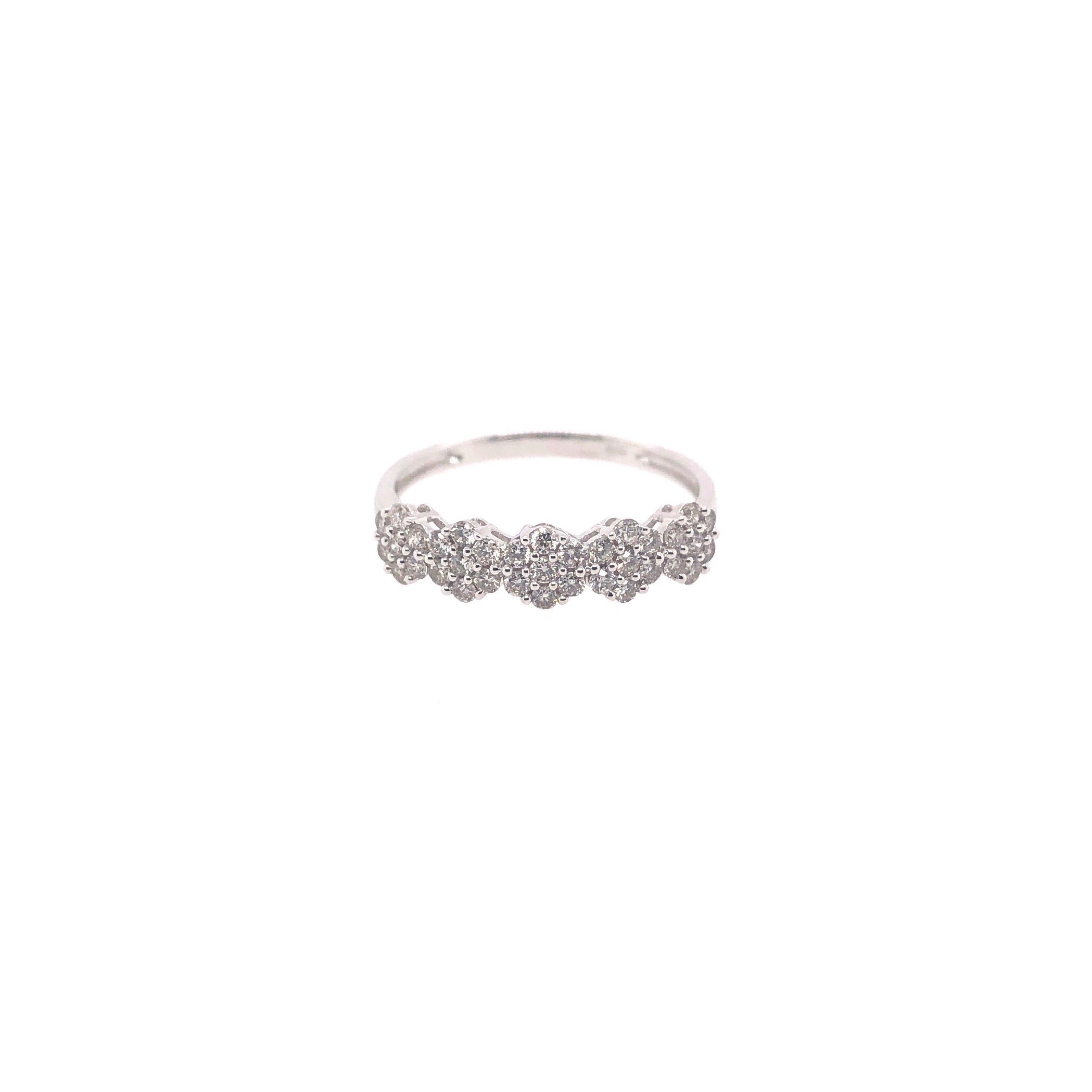 5 Flower Diamond Ring