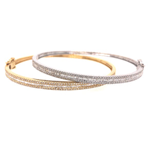 Baguette and Diamond Bangle