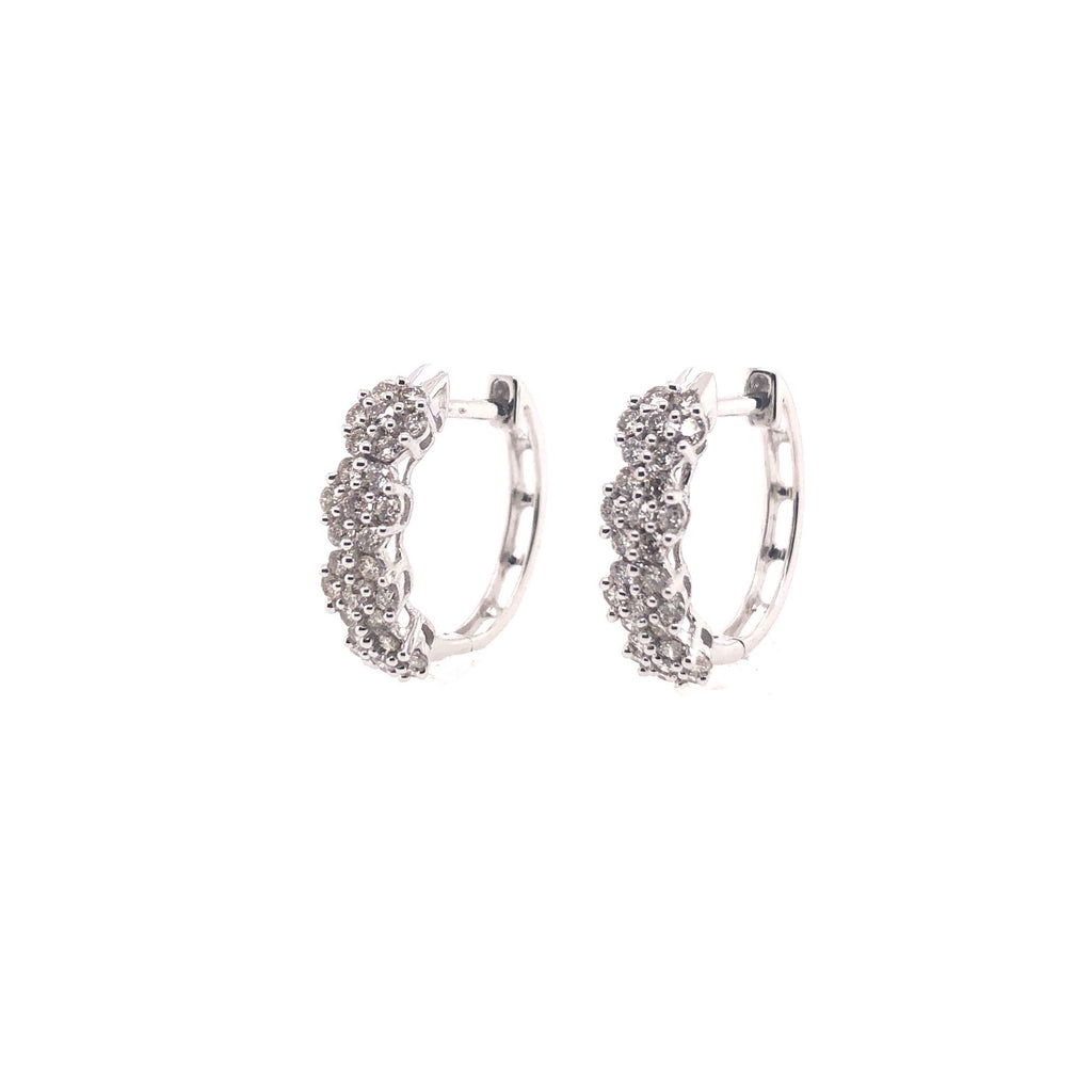 4 Flower Diamond Hoop