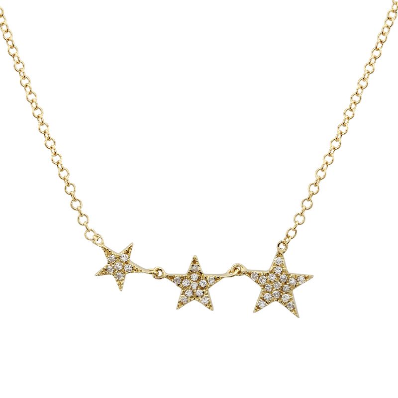 Three Star Diamond Necklace